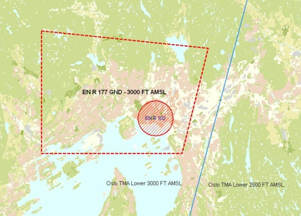 Restriksjonsområdet over Oslo revideres