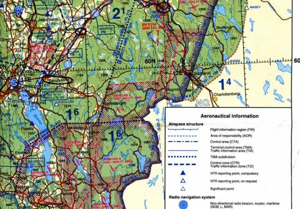 VFR-kart på papir også underveis