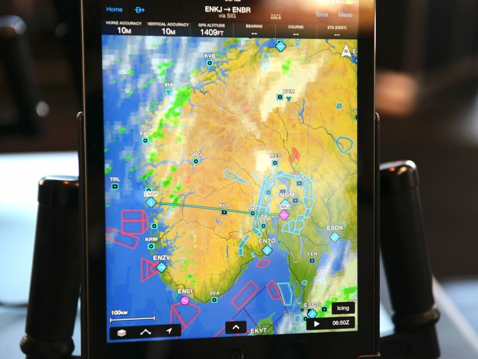 Garmins pilotapp til Europa og Norge