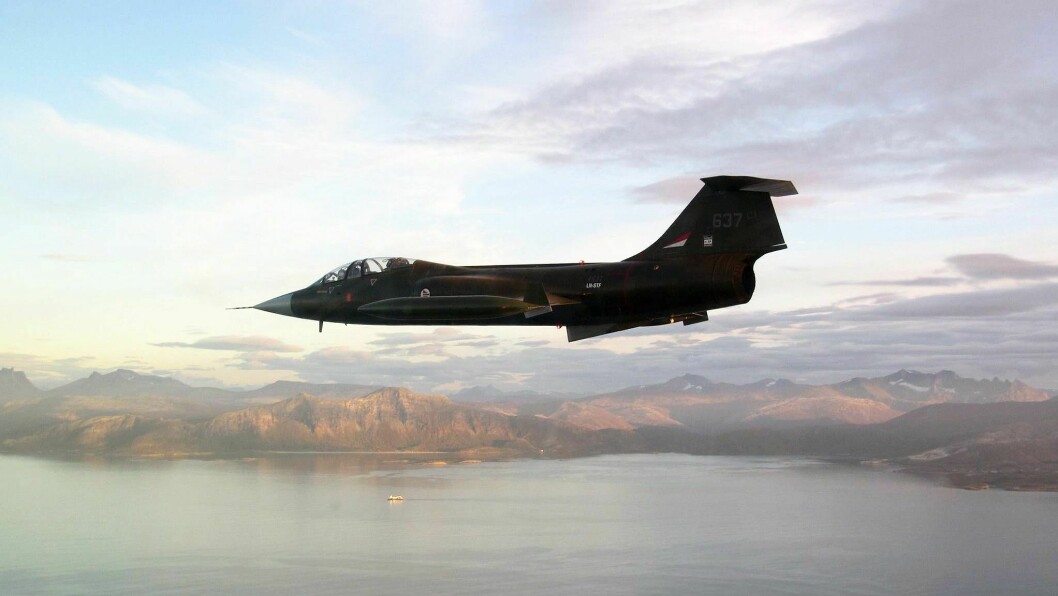I LUFTA: F-104 Starfighter kom seg i luften i går med testpilot Eskil Amdal bak spakene.