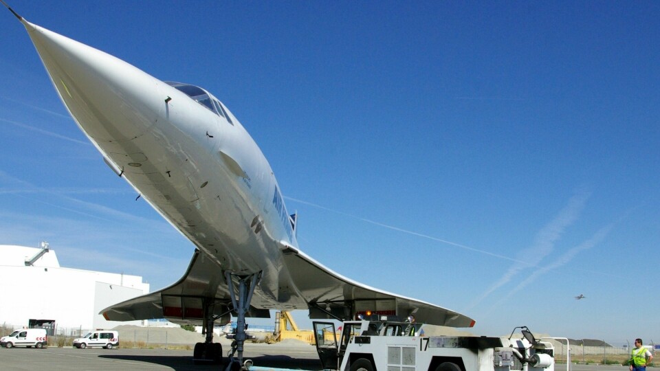 CONCORDE: Det supersoniske passasjerflyet var  kjent for sine trekantformede vinger.