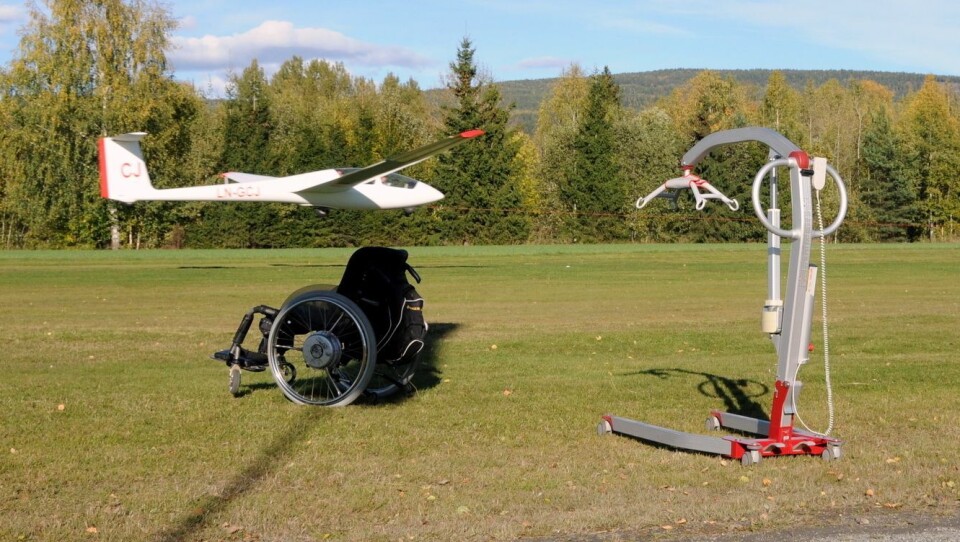 IDRETT FOR ALLE: Drammen Flyklubb har det siste året investert 4,8 millioner kroner i et nytt universelt utformet klubbhus og et spesialtilpasset seilfly. IDRETT FOR ALLE: Drammen Flyklubb har det siste året investert 4,8 millioner kroner i et nytt universelt utformet klubbhus og et spesialtilpasset seilfly.