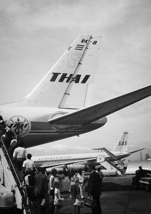 DC-8: Mange SAS-flygere fløy noen år for Thai Airways, blant annet maskinen DC-8.