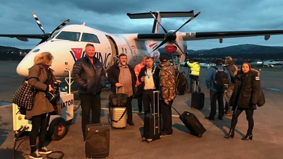 I TROMSØ: FlyVikings første Dash 8 har ankommet Norge. Ytterligere fire maskiner er ventet å følge etter i løpet av det neste halvåret. I TROMSØ: FlyVikings første Dash 8 har ankommet Norge. Ytterligere fire maskiner er ventet å følge etter i løpet av det neste halvåret.