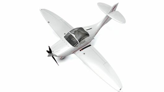 ENDELIG DESIGN: Slik skal det nye flyet se ut. Det er lett å se hvor inspirasjonen til vingeformen kommer fra!