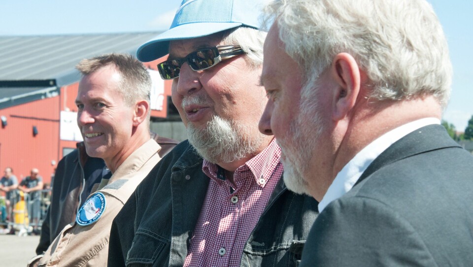 GOD DIALOG: Finn Terje Skyrud (t.v.) i KFK har tro på fortsatt god dialog med Skedsmo kommune og ordfører Ole Jacob Flæten (i midten) og Riksantikvar Jørn Holme (t.h.)