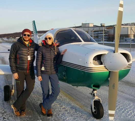 - Flyet vi fløy var skoleflyet til Tromsø Flyklubb, LN-TOS, en nydelig Piper.