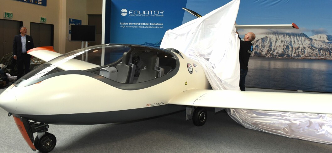 Det norske flyet Equator trekkes frem som en av nyhetene under Aero 2017. Det norske flyet Equator trekkes frem som en av nyhetene under Aero 2017.