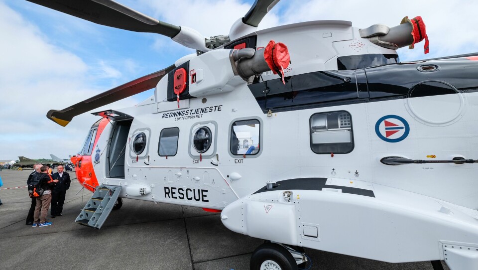 DOBLET MAKSVEKT: Rotorene og kranene har elektriske systemer for avising, redningsheisen trekker inn tre ganger så raskt sammenlignet med forgjengeren og maksvekten for helikopteret er doblet.