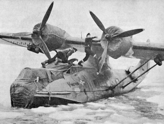 I NORSK TJENESTE: Vingtor, en Consolidated Catalina I (PBY-5) kom fra 413-skvadronen i RAF til "Catalina-avdelingen", som var forløperen til den norske 333-skvadronen. Flyet hadde sitt første oppdrag med norsk mannskap 17. april 1942.