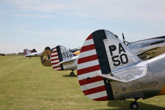 Det er ikke langt mellom vakre flyhaler på Duxford. Foto: Siri Grønskar Det er ikke langt mellom vakre flyhaler på Duxford. Foto: Siri Grønskar