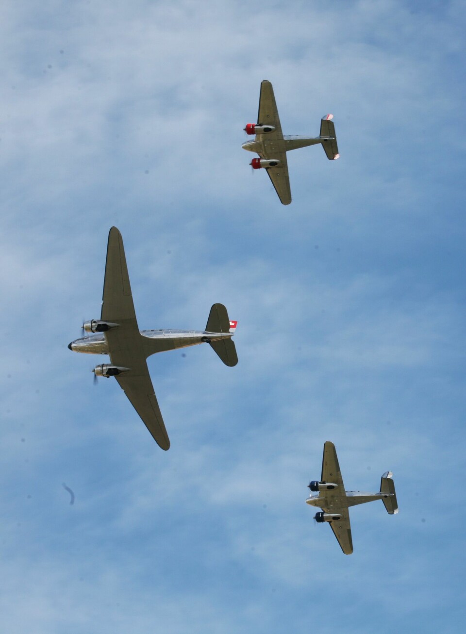 Formasjonsflyging over Duxford.