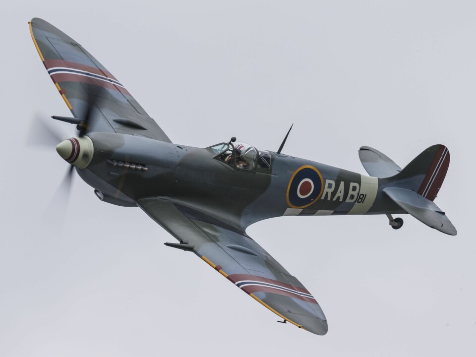 FRA 1944: Rolf Arne Berg fikk flyet malt i norske farger da han ble utnevnt til operasjonsgruppesjef i 1944.