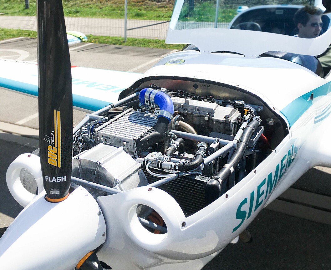 Siemens-FlyEco Magnus eFusion er navnet på hele pakka, men det er ingen tvil om at det er motoren som har hovedrollen.Foto: Flynytt / Tore Aune Siemens-FlyEco Magnus eFusion er navnet på hele pakka, men det er ingen tvil om at det er motoren som har hovedrollen.Foto: Flynytt / Tore Aune