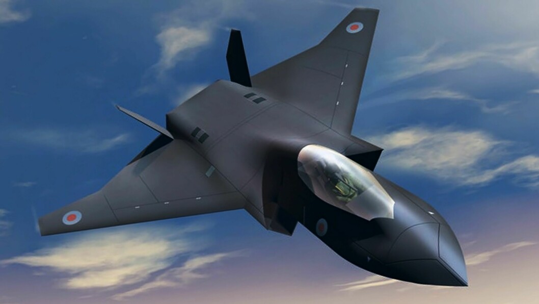 Det er BAe Systems som står bak utviklingen av Tempest – et sjettegenerasjons kampfly. Slik ser de for seg at det kan komme til å se ut.Illustrasjon: BAe