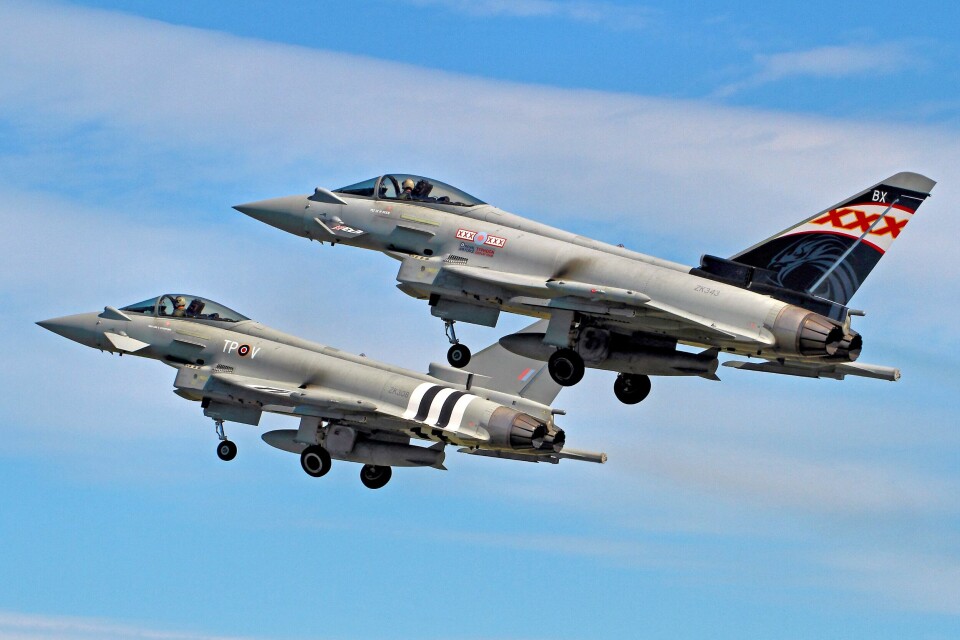 Eurofighter Typhoon i Royal Air Force i dag.