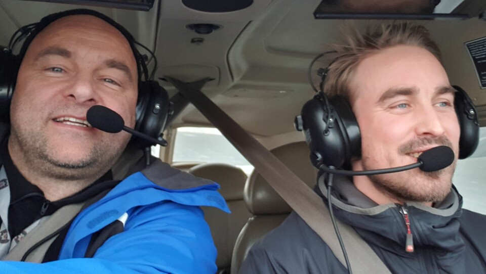 Roy Welle (t.v.) i Værnes Flyklubb og Erik Torp på tur. Roy Welle (t.v.) i Værnes Flyklubb og Erik Torp på tur.