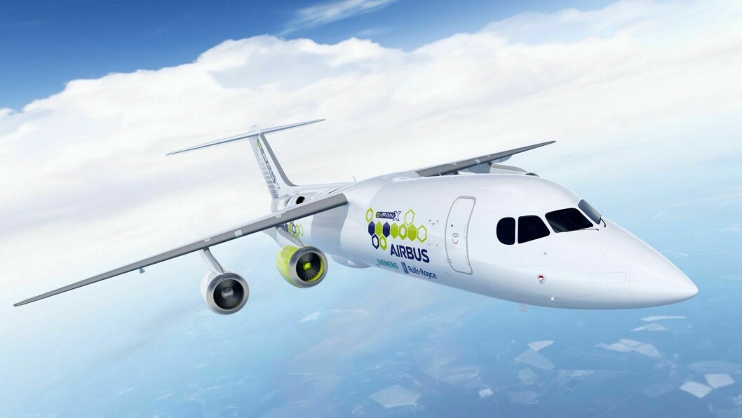 E-fan X er et av de hybridelektriske konseptene Airbus jobber med. Flyet, som utvikles i samarbeid mellom Rolls-Royce, Siemens og Airbus, er basert på flytypen BAe 146. Nå skal flyprodusenten samarbeide med SAS om å utvikle hybridfly og elfly.
