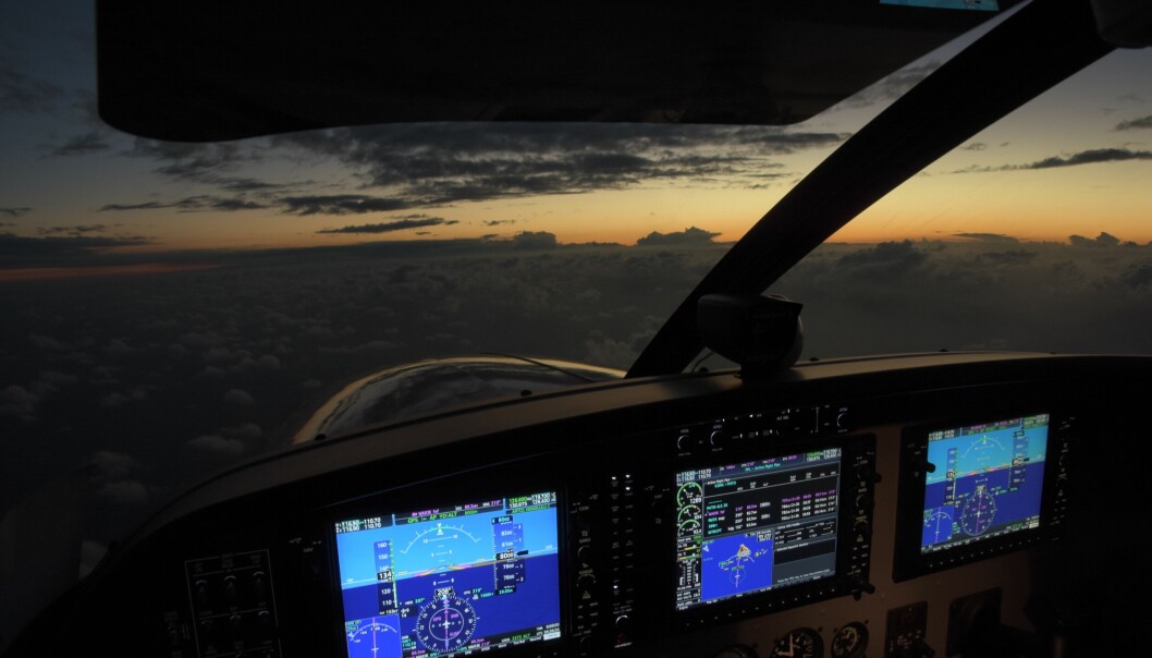 Solnedgang på vei til Hawaii. Solnedgang på vei til Hawaii.