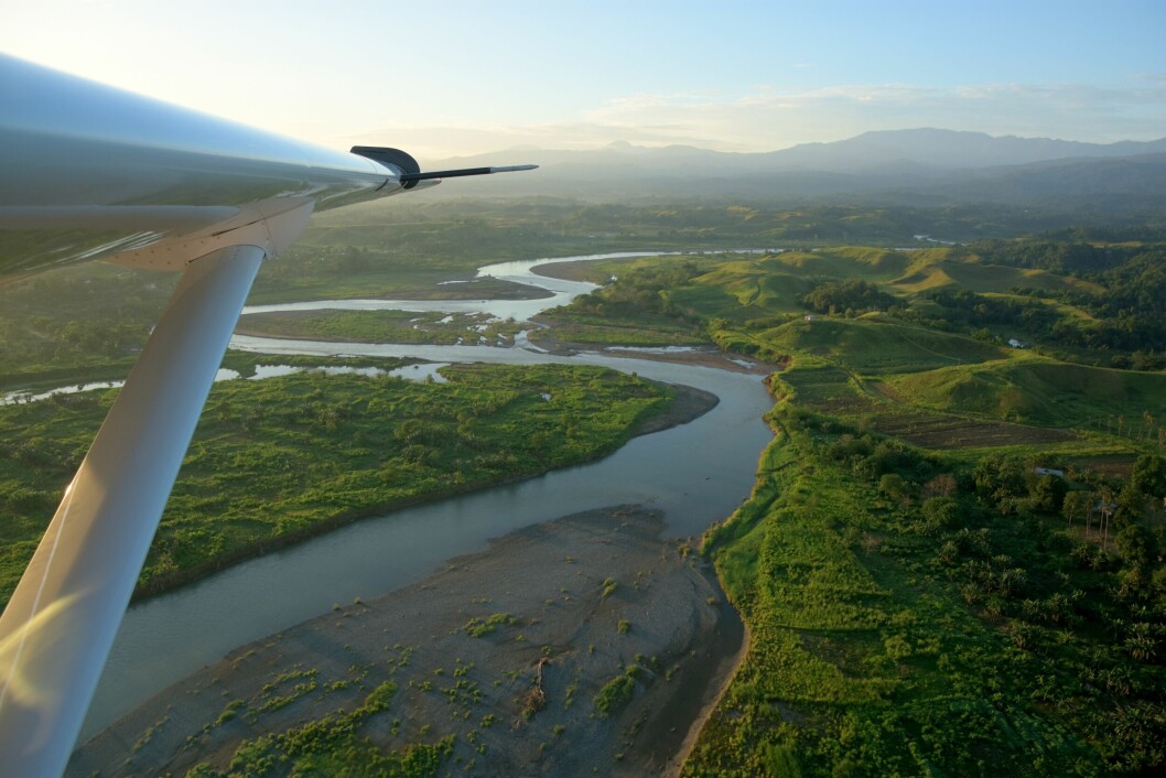 Avgang over Lunga River hvor slagene om Tenaru fant sted. Avgang over Lunga River hvor slagene om Tenaru fant sted.