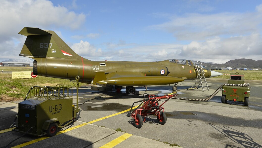 Selv om Starfighteren ikke kan fly, blir den tatt godt vare på. Her under motortest og taxing i mai 2019. Foto: Sindre Nedrevåg Selv om Starfighteren ikke kan fly, blir den tatt godt vare på. Her under motortest og taxing i mai 2019. Foto: Sindre Nedrevåg