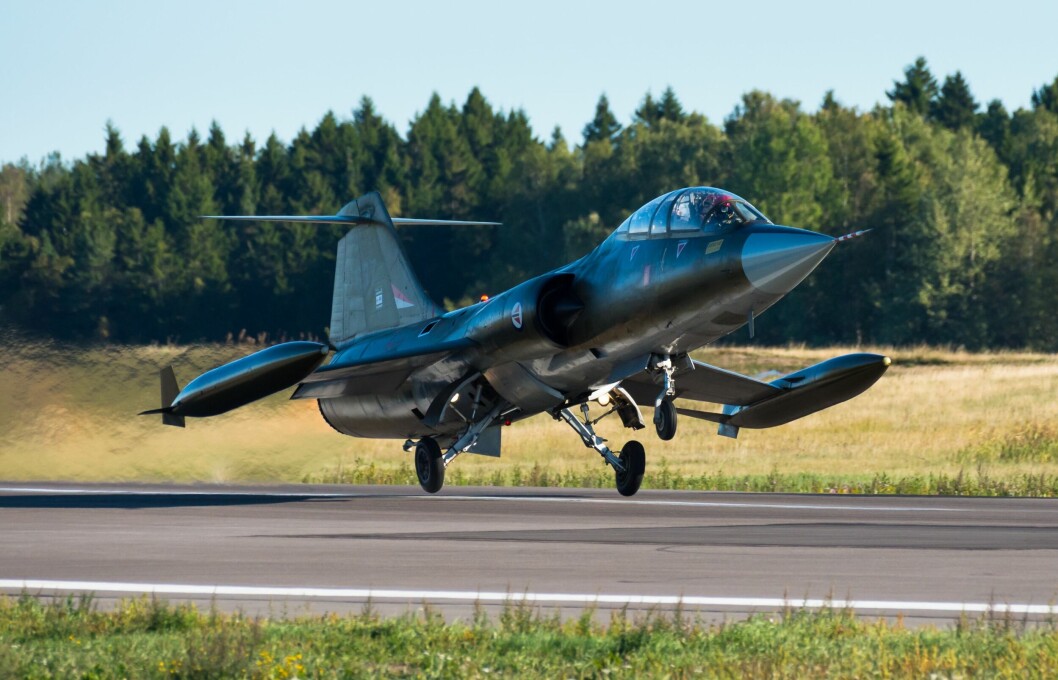 Starfighteren fotografert på Torp høsten 2018. Starfighteren fotografert på Torp høsten 2018.