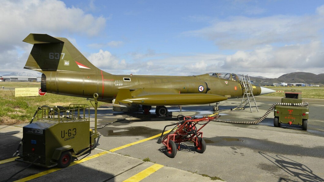 Selv om Starfighteren ikke kan fly, blir den tatt godt vare på. Her under motortest og taxing i mai 2019. Foto: Sindre Nedrevåg. Selv om Starfighteren ikke kan fly, blir den tatt godt vare på. Her under motortest og taxing i mai 2019. Foto: Sindre Nedrevåg.