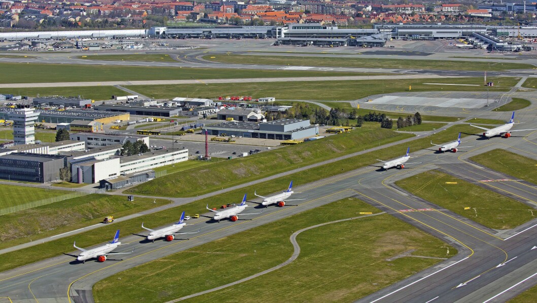Slik ser det ut når man flyr over Korona-Kastrup. Slik ser det ut når man flyr over Korona-Kastrup.
