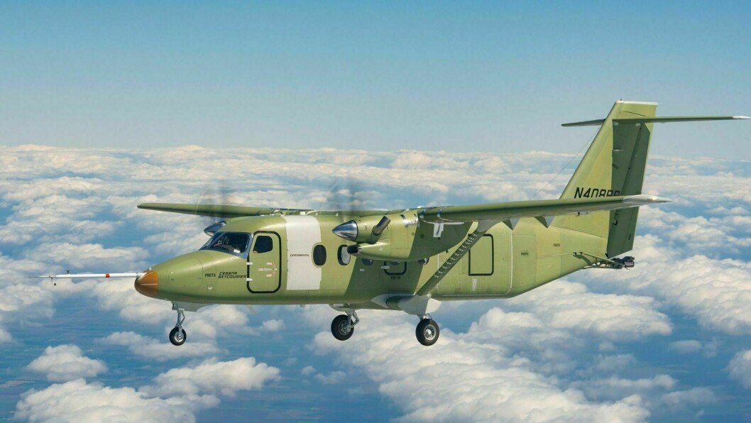 Det er ikke lenge siden at Cessna SkyCourier fikk kjenne luft under vingene for første gang. Foto: Textron Aviation Inc. Det er ikke lenge siden at Cessna SkyCourier fikk kjenne luft under vingene for første gang. Foto: Textron Aviation Inc.