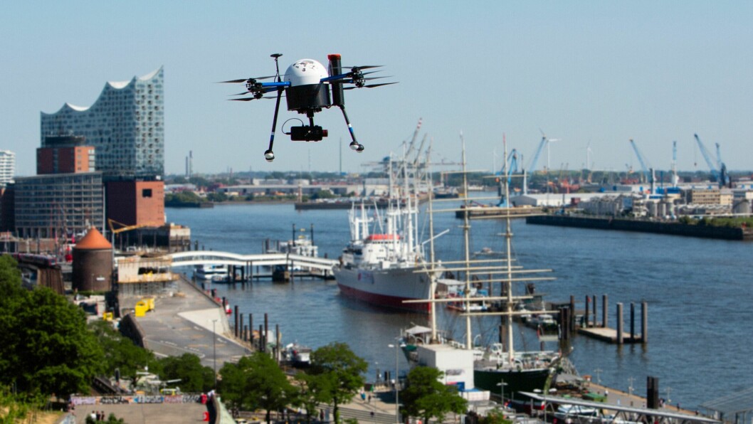 Bilde 1I Hamburg havn etableres det nå «U-Space Sandbox Hamburg» for å integrere droner i luftrommet. Foto: Hamburg Marketing / Jan Brandes