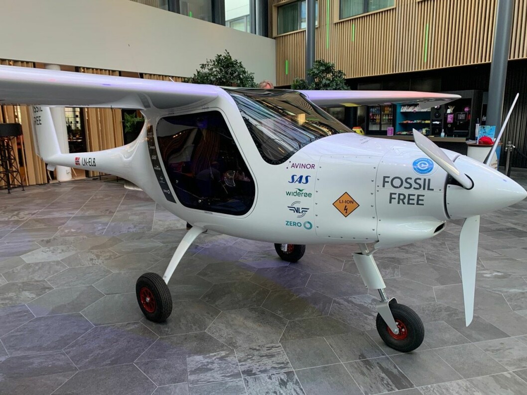 LN-ELB, det elektriske flyet som er del av elflyprosjektet. Foto: Rolf Liland. LN-ELB, det elektriske flyet som er del av elflyprosjektet. Foto: Rolf Liland.