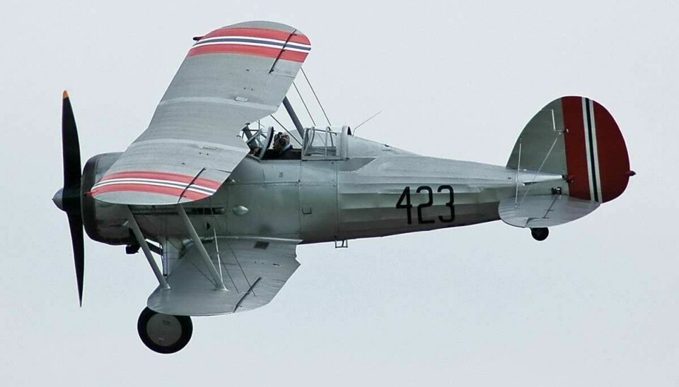 Gloster Gladiator i Hærens flyvåpens farger. Foto: Wikimedia Commons