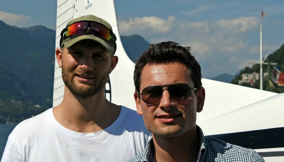 PÅ TUR: Johan Diderik Cappelen (t.v.) og Jan Lilleby (t.h.), er begge aktive sjøflygere i Kilen sjøflyklubb. Foto: Mirko Bleuer