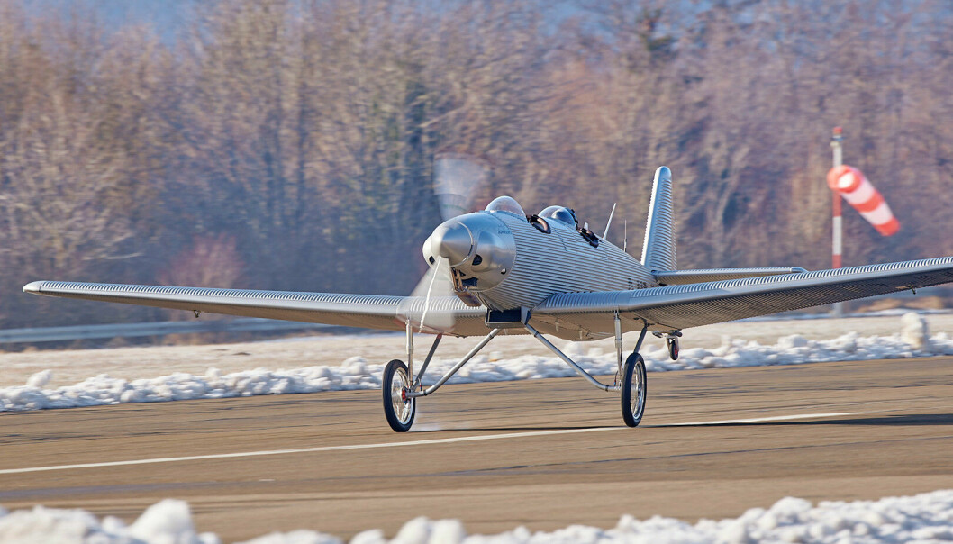 REPLIKA: Flyet trengte cirka 100 meter rullebane før det kom seg i luften. Foto: Junkers Aircraft