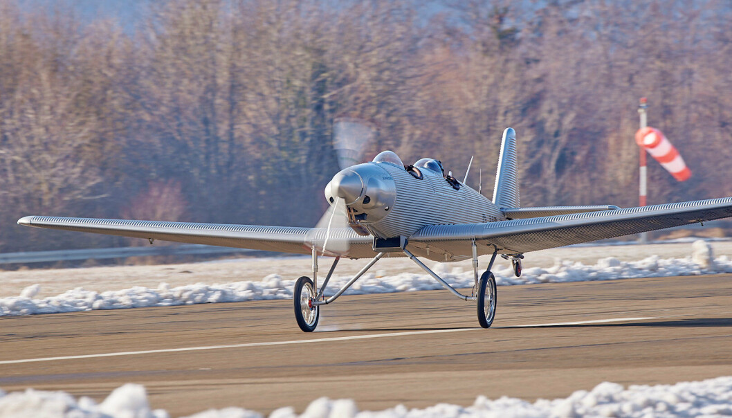 REPLIKA: Flyet trengte cirka 100 meter rullebane før det kom seg i luften. Foto: Junkers Aircraft REPLIKA: Flyet trengte cirka 100 meter rullebane før det kom seg i luften. Foto: Junkers Aircraft