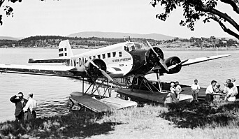 NORSK: DNLs Junkers Ju 52 fotografert på Gressholmen. Foto: Nasjonalbiblioteket