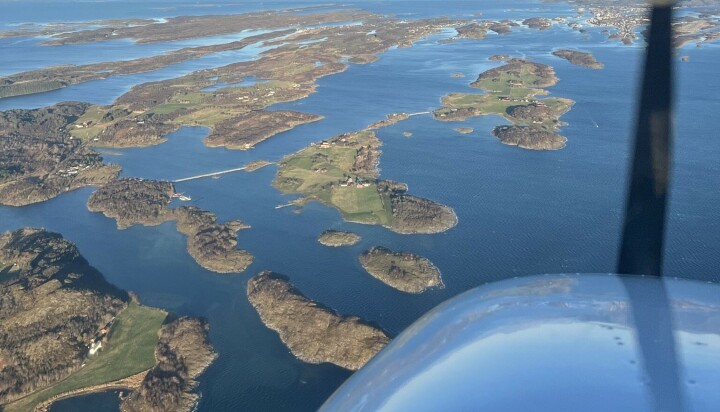 På lang finale i Mo flyklubb sin C172 , RVY 03 på ENBN.