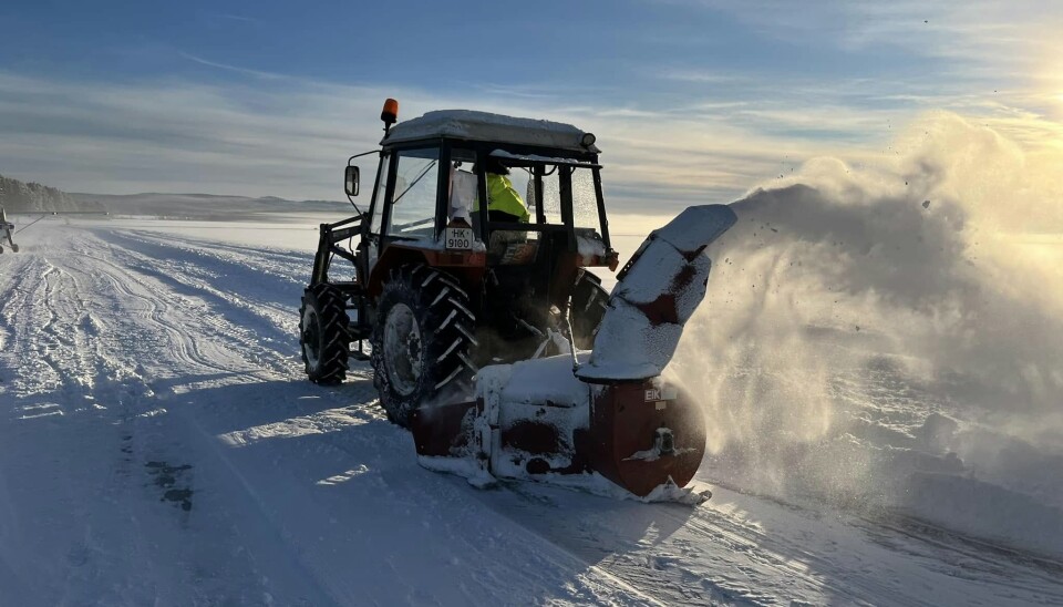 Banen forberedes til å ta i mot flygende gjester.