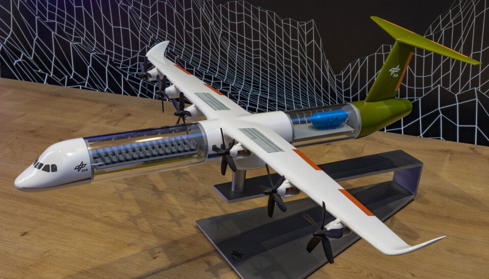 Deutsches Zentrum für Luft- und Raumfahrts konseptfly for regionaltrafikk drives av hydrogen og brenselceller. Passasjerene sitter foran, mens drivstoff og teknologi er plassert bakerst i flykroppen.