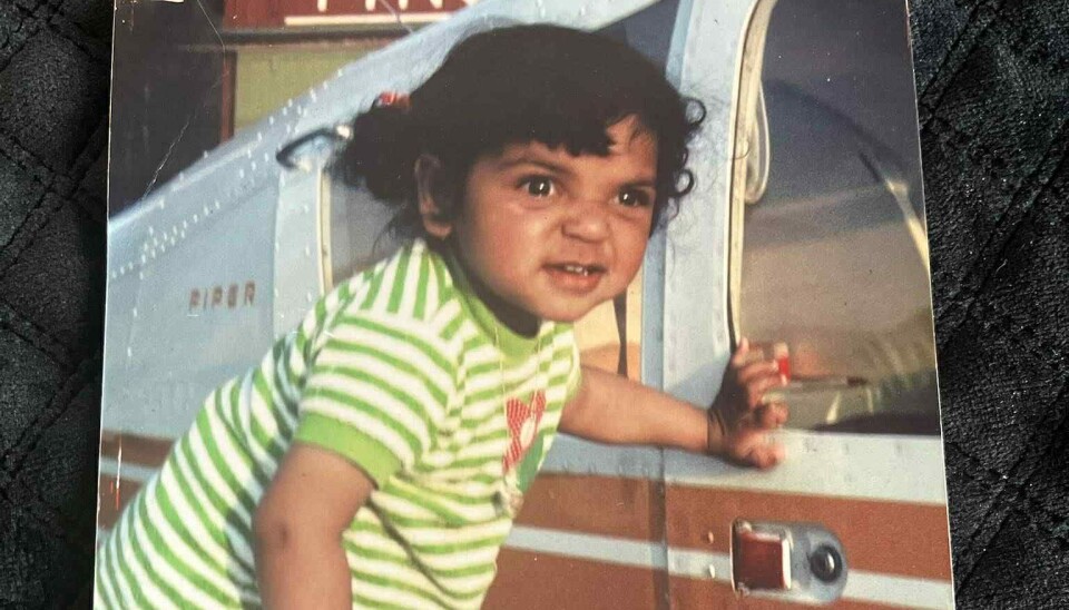 Tidlig krøkes: Rani Beate Ellingvåg har vokst opp i flymiljøet. Her er hun to-tre år gammel.