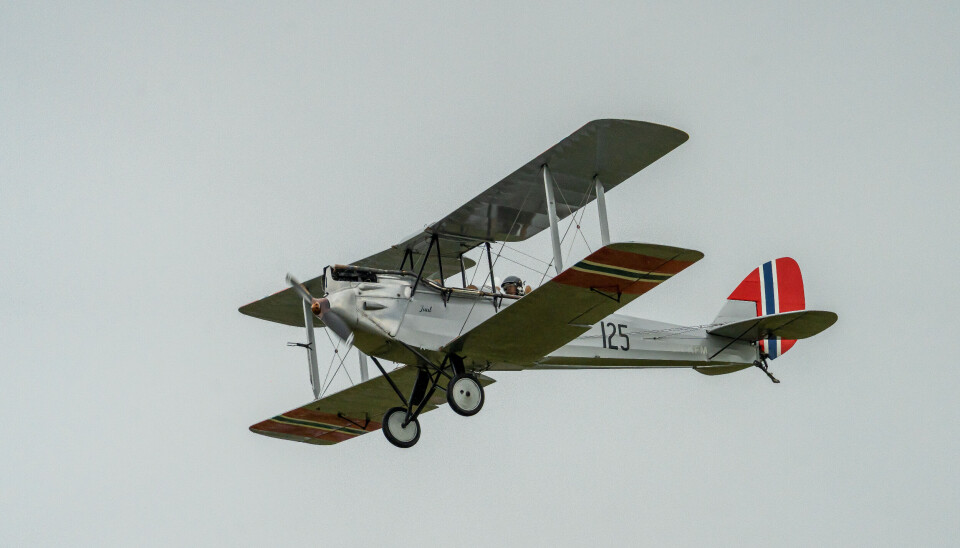 Den flygende legenden de Havilland Moth DH60M var blant flyene publikum fikk oppleve i luften.
