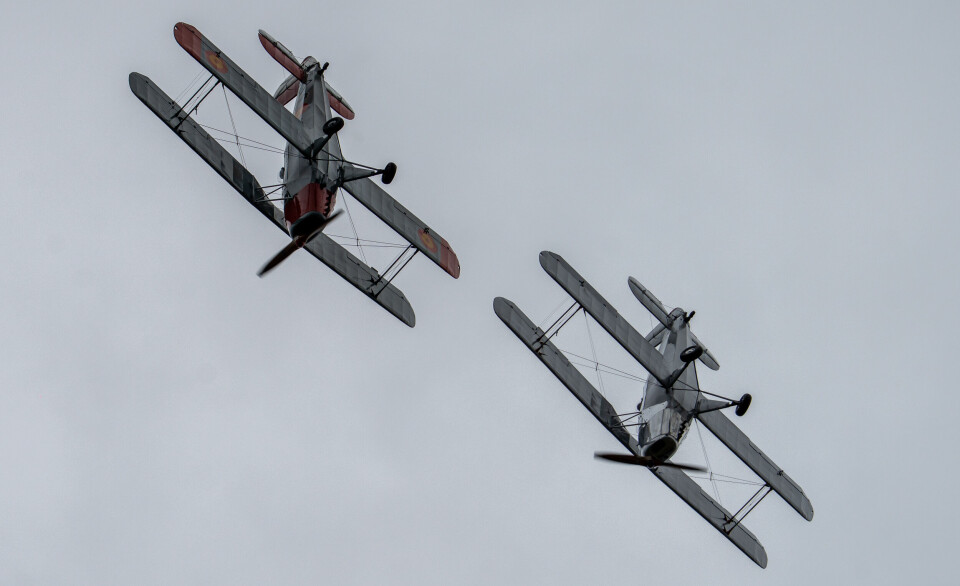 Luftig svev på Flydagen på Kjeller.